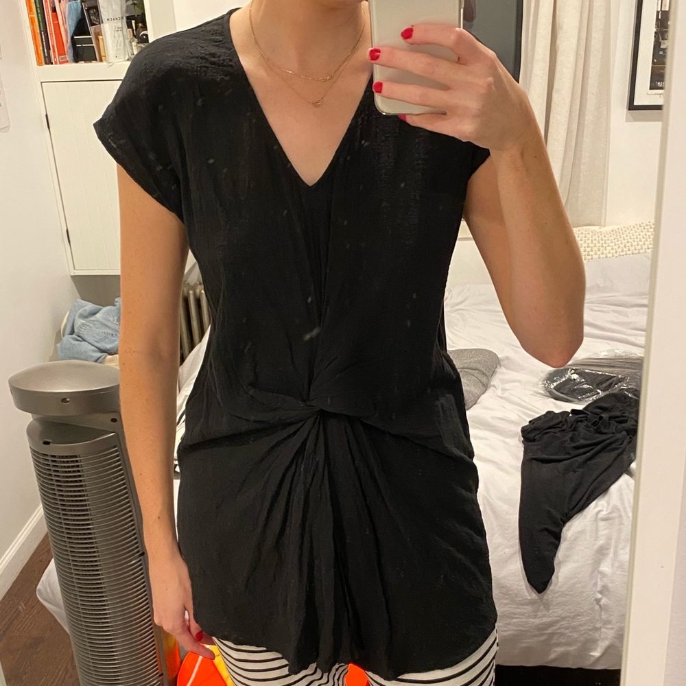 Black drape top